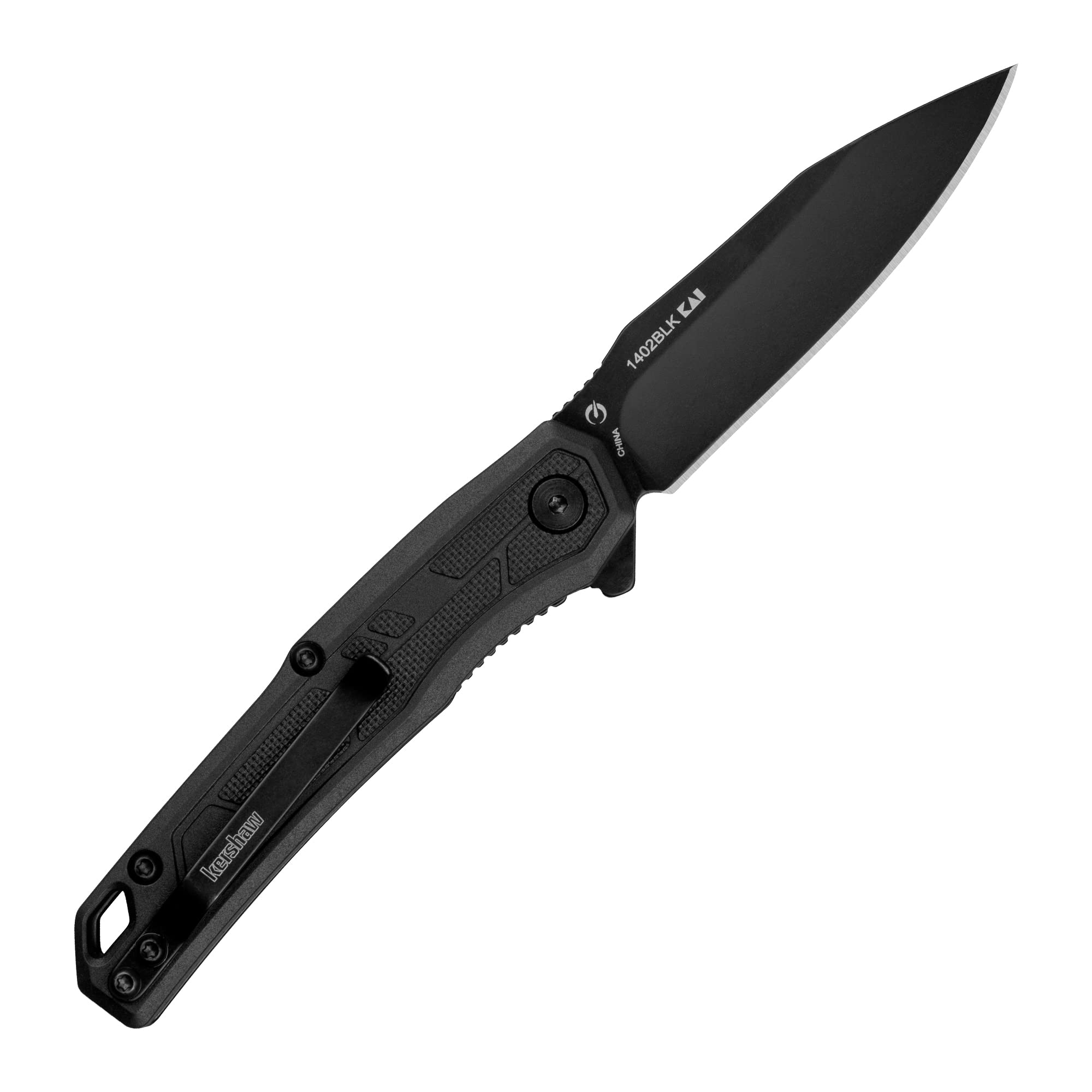 Kershaw Appa reversible pocketclip enables left- or right-handed carry.