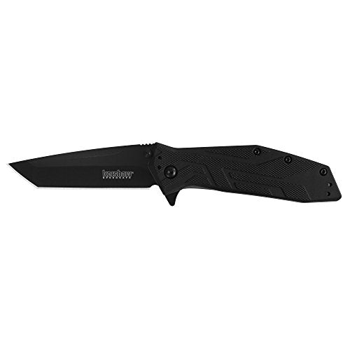 Close-up of the 8Cr13MoV steel blade showing durable edge retention