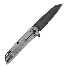Kershaw Misdirect stainless steel handle offers durable, comfortable grip during extended use.