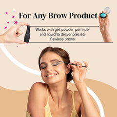 KESHIMA Eyebrow Brush Duo spoolie close-up showing gentle blending action.