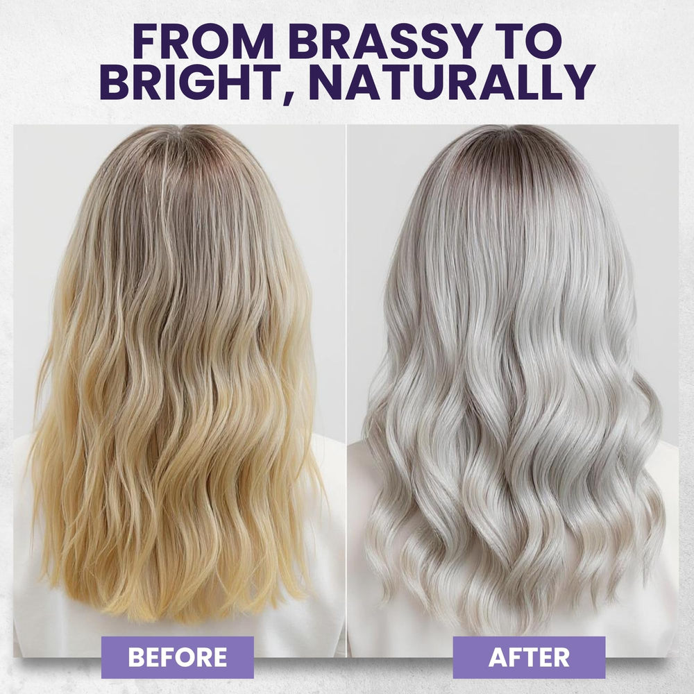 KESMEDIK Anti-brass Toner image highlights neutralizing yellow brassy hues