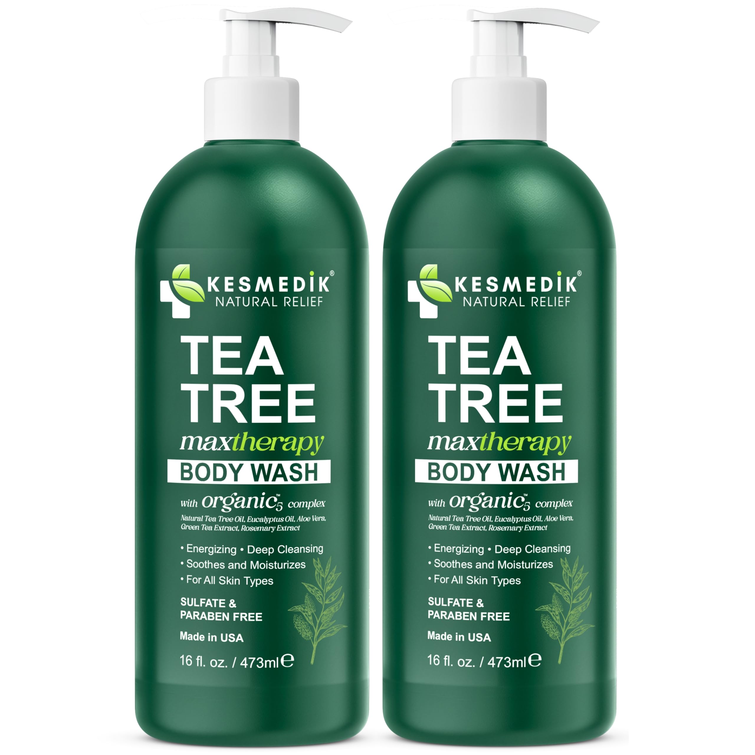 KESMEDIK Tea Tree Body Wash foamy suds application demonstrates easy use.