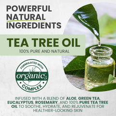 KESMEDIK Tea Tree Body Wash highlights tea tree oil and botanical ingredients.