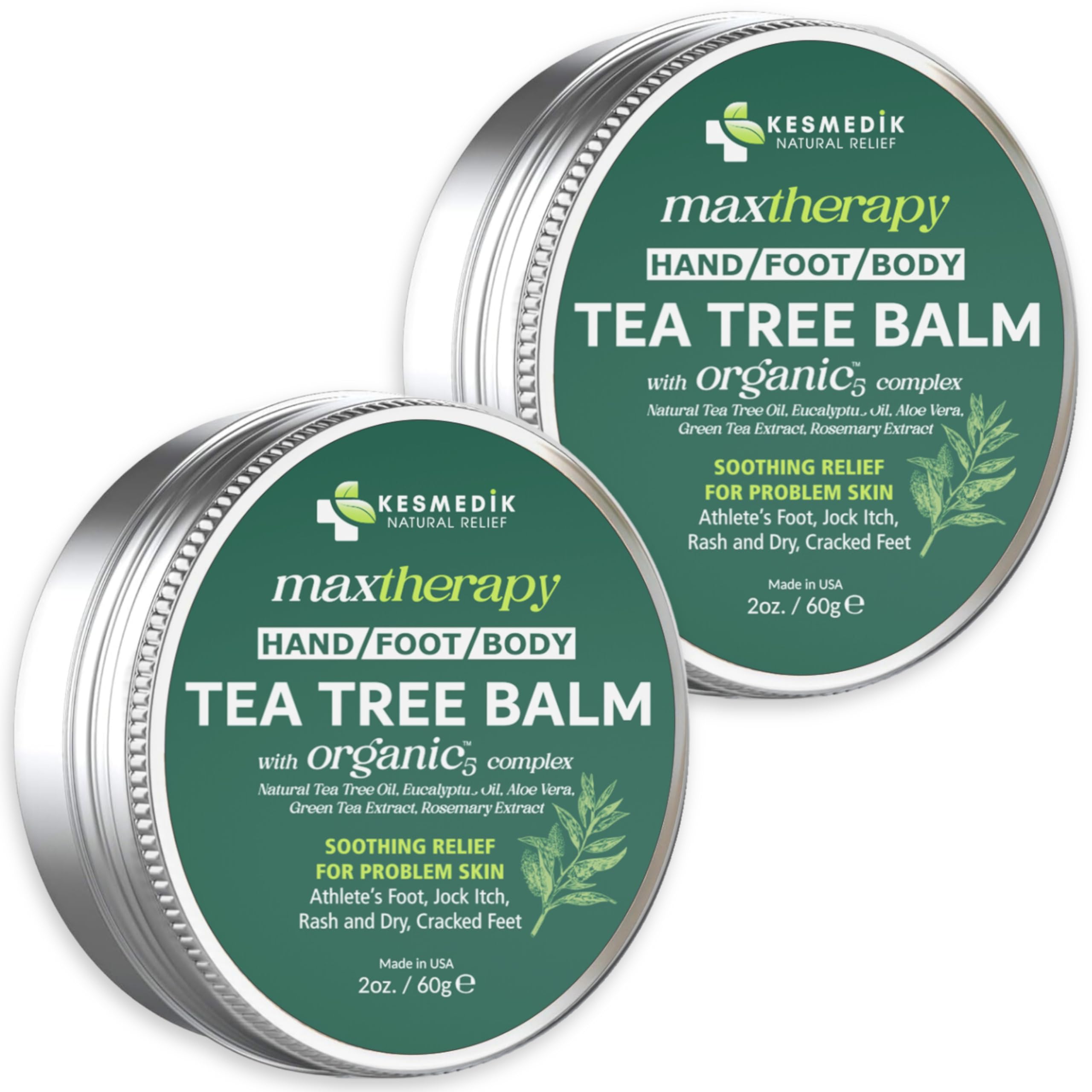 Balm applied to dry, sensitive hands.