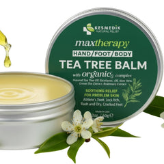 Close-up of balm texture shows a smooth, non-greasy finish for skin.