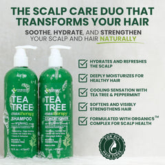 KESMEDIK Tea Tree Oil Shampoo pour ready to apply for scalp comfort and clarity.