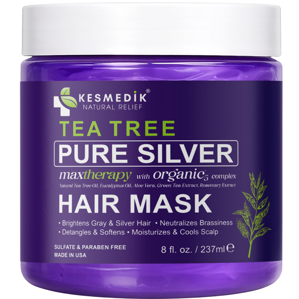 KESMEDIK Tea Tree Purple Hair Mask after-use silky, smooth strands.