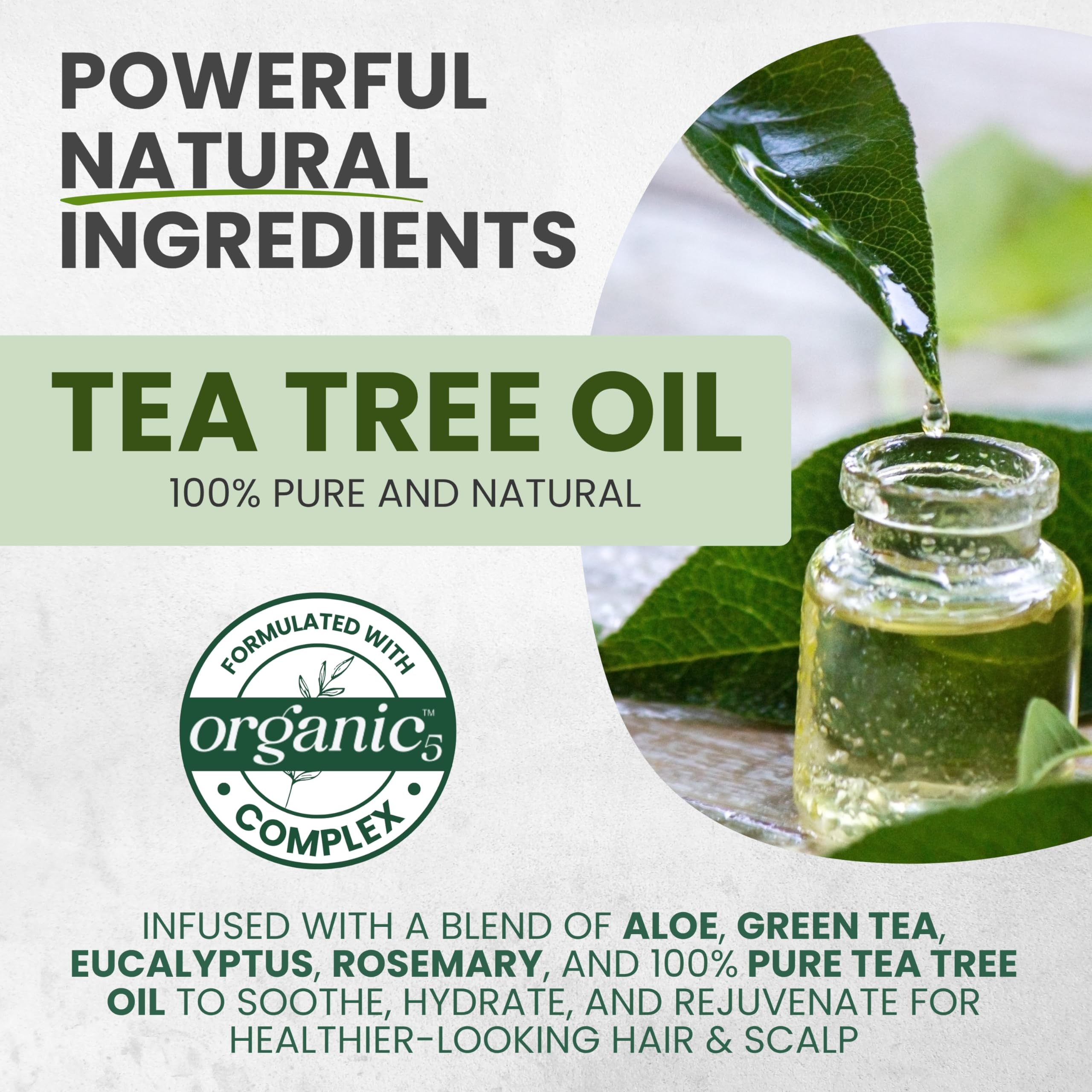 KESMEDIK Tea Tree Shampoo MaxTherapy strengthens hair follicles while cleansing