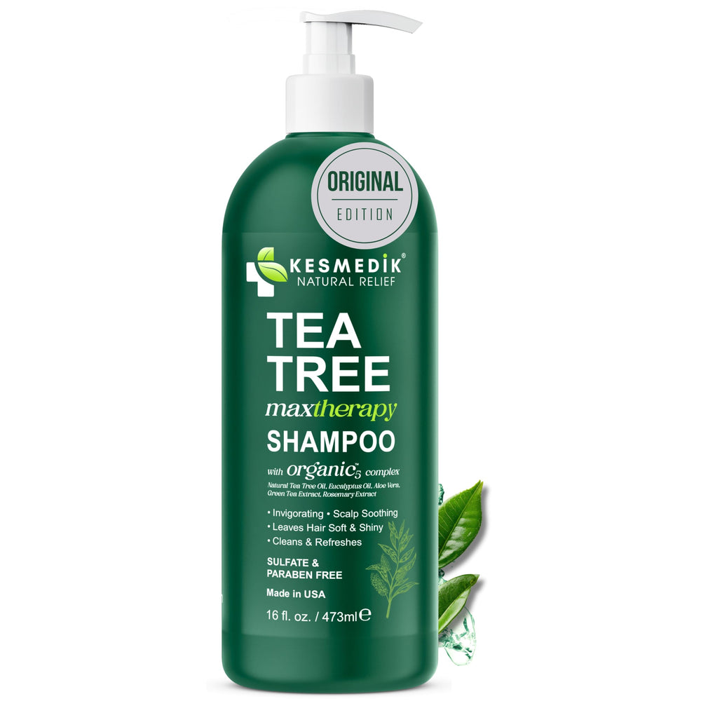 KESMEDIK Tea Tree Shampoo MaxTherapy tingling sensation enhances scalp comfort during wash
