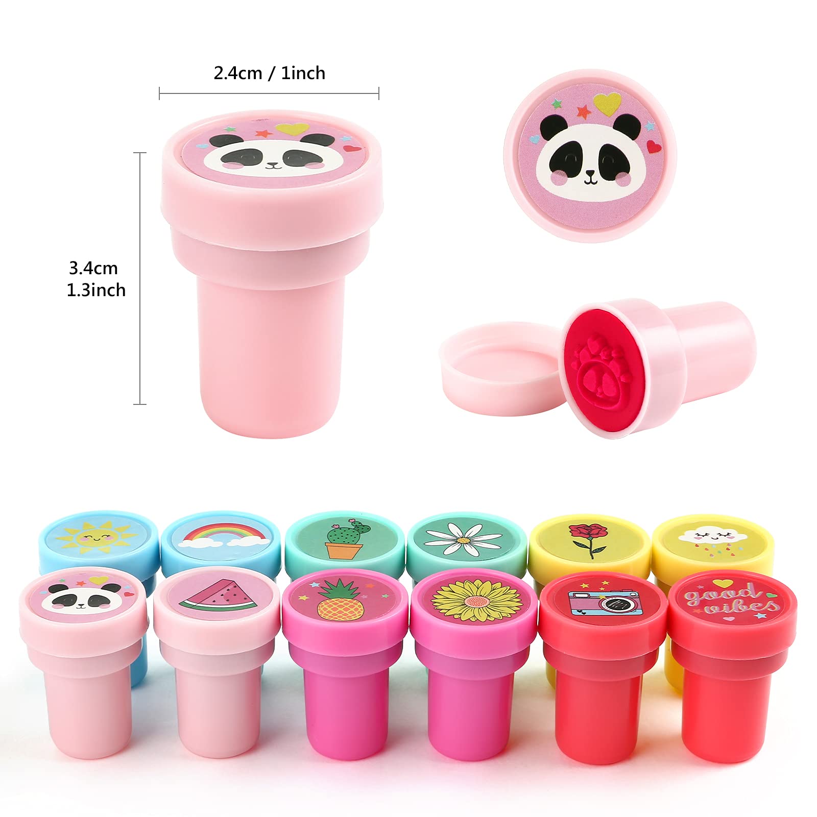 Kesote self-inking stamps for kids with easy 1-inch impressions