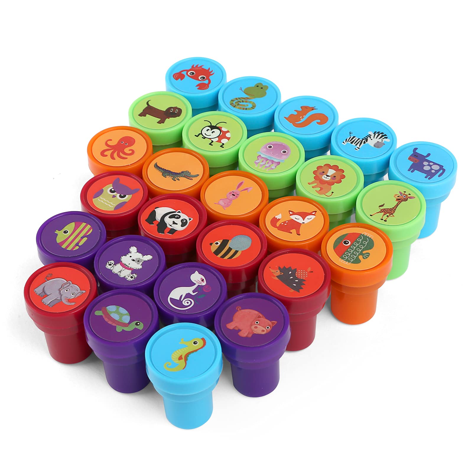 Kesoto Zoo Animal Stamps set – vibrant, kid-safe impressions for creative crafts.