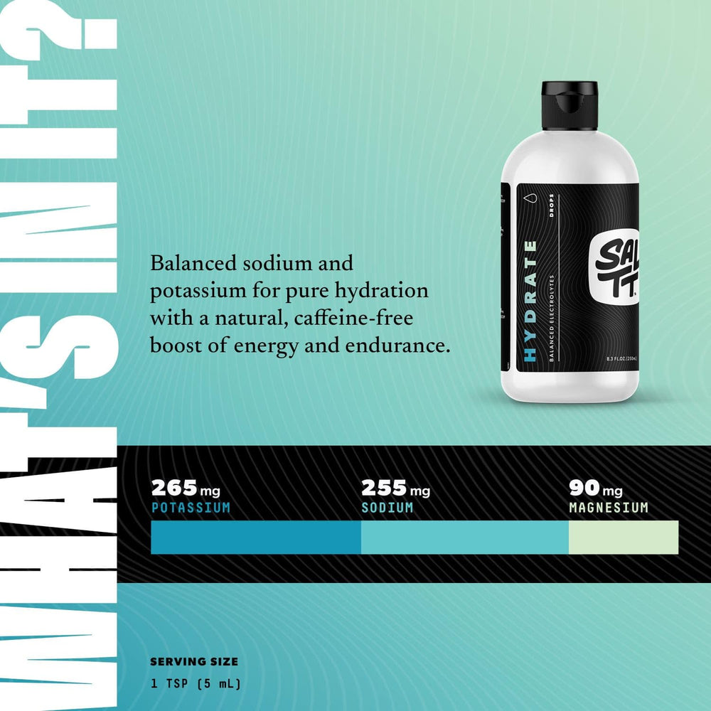 Keto Chow SALTT Hydrate dropper releasing precise electrolyte dosage.