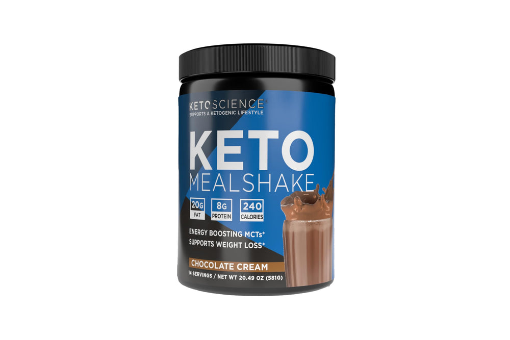 Keto Science Keto Shake Chocolate bottle pour for quick meal replacement