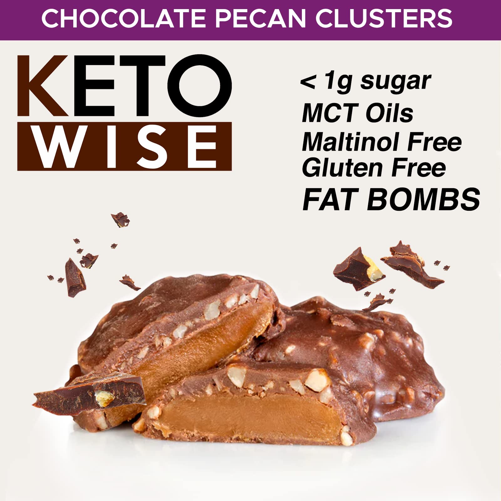 Keto Wise Fat Bombs box with 16 packs for extended snacking