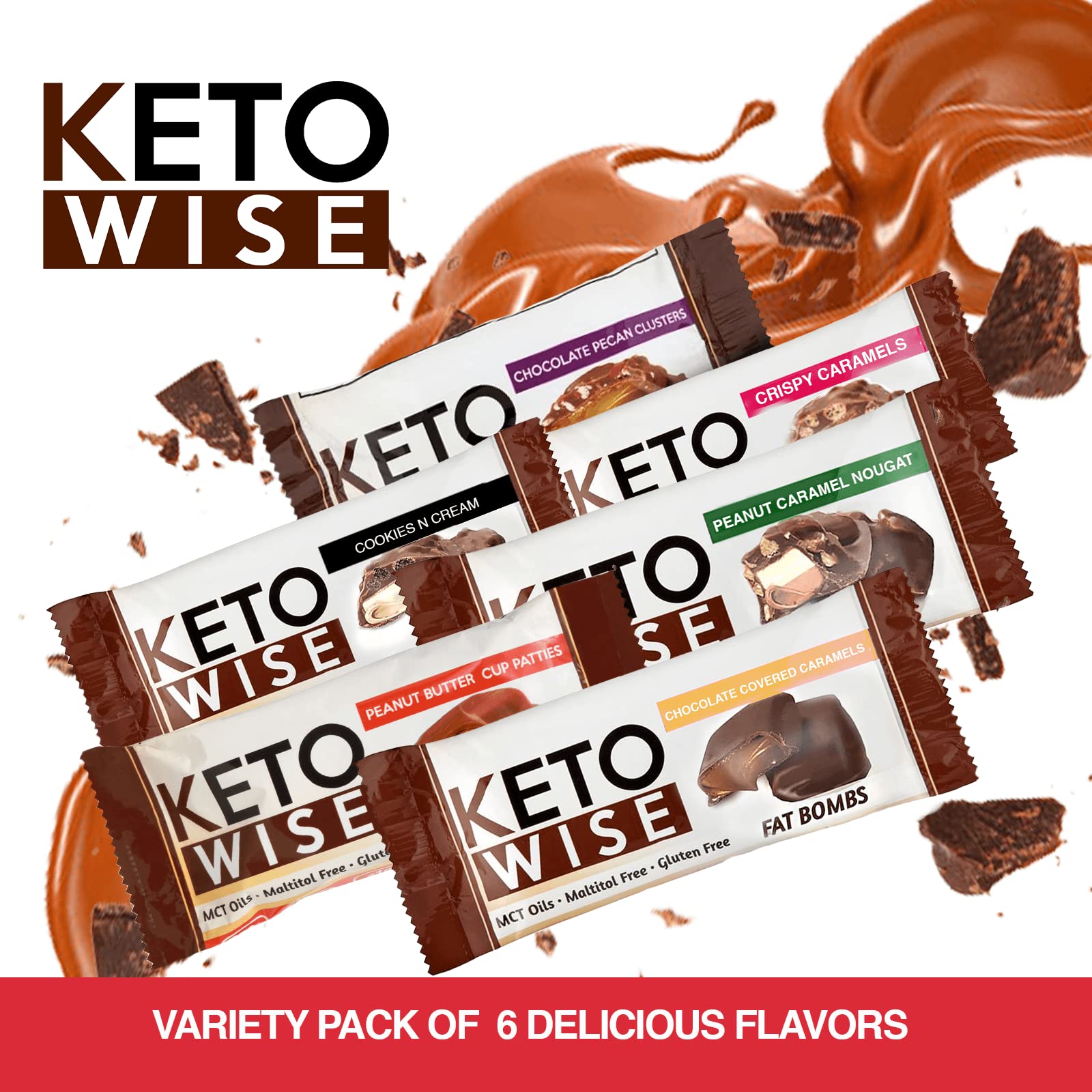 Keto Wise Fat Bombs nutrition label with fat and carb info