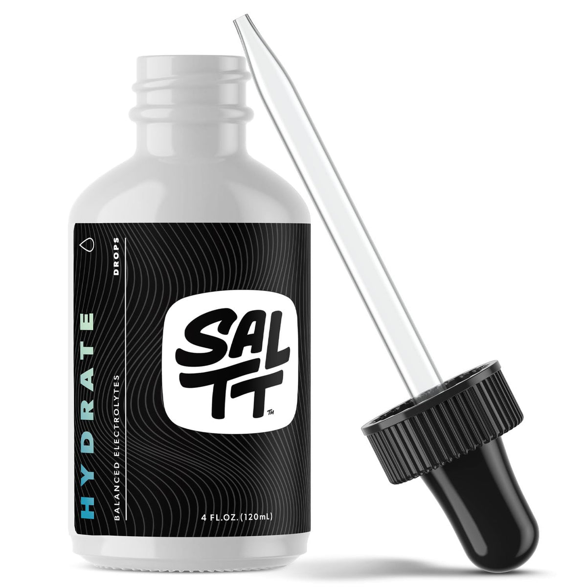 Keto Chow SALTT Hydrate bottle front view for daily electrolyte hydration.