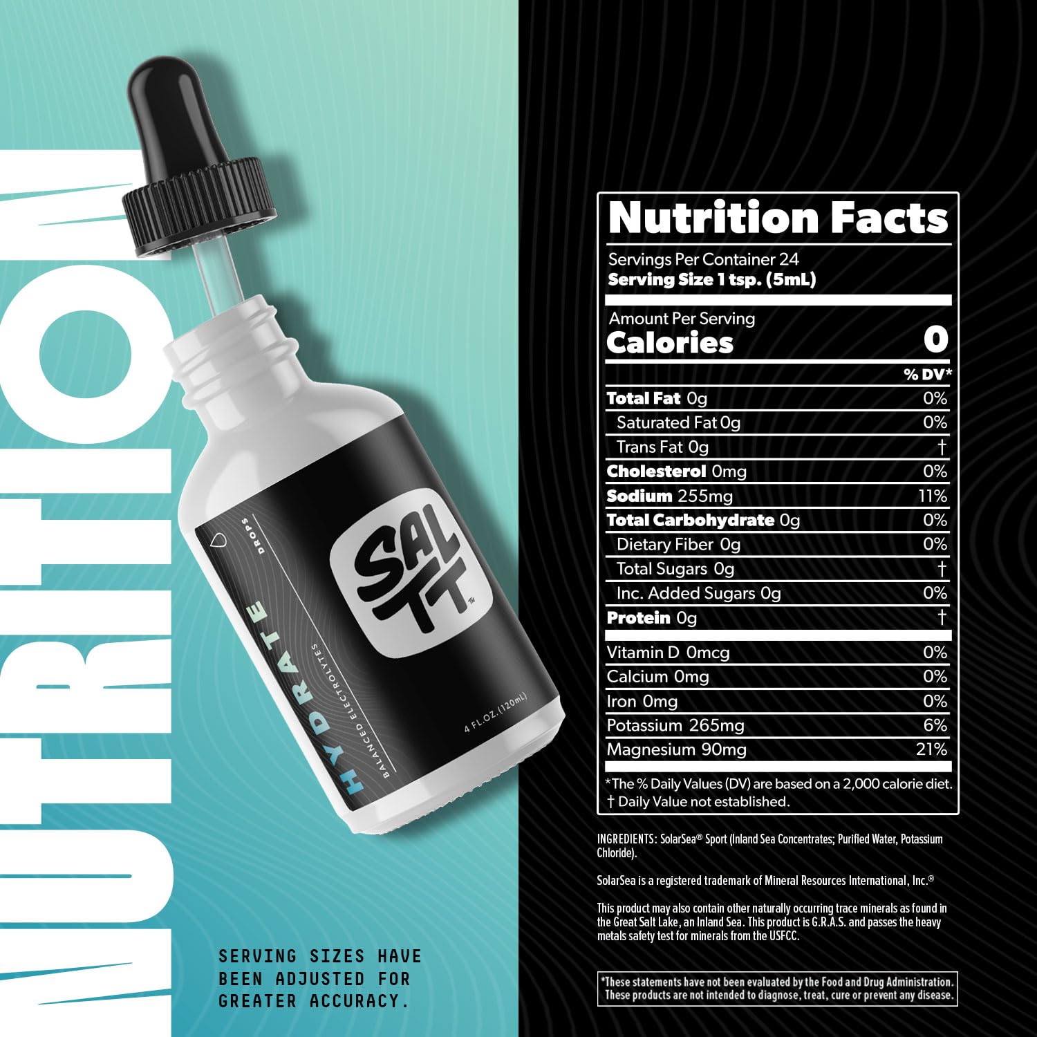 Vegan, gluten-free SALTT Hydrate compatible with various diets.