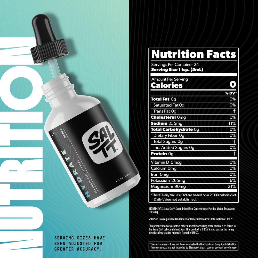 Vegan, gluten-free SALTT Hydrate compatible with various diets.