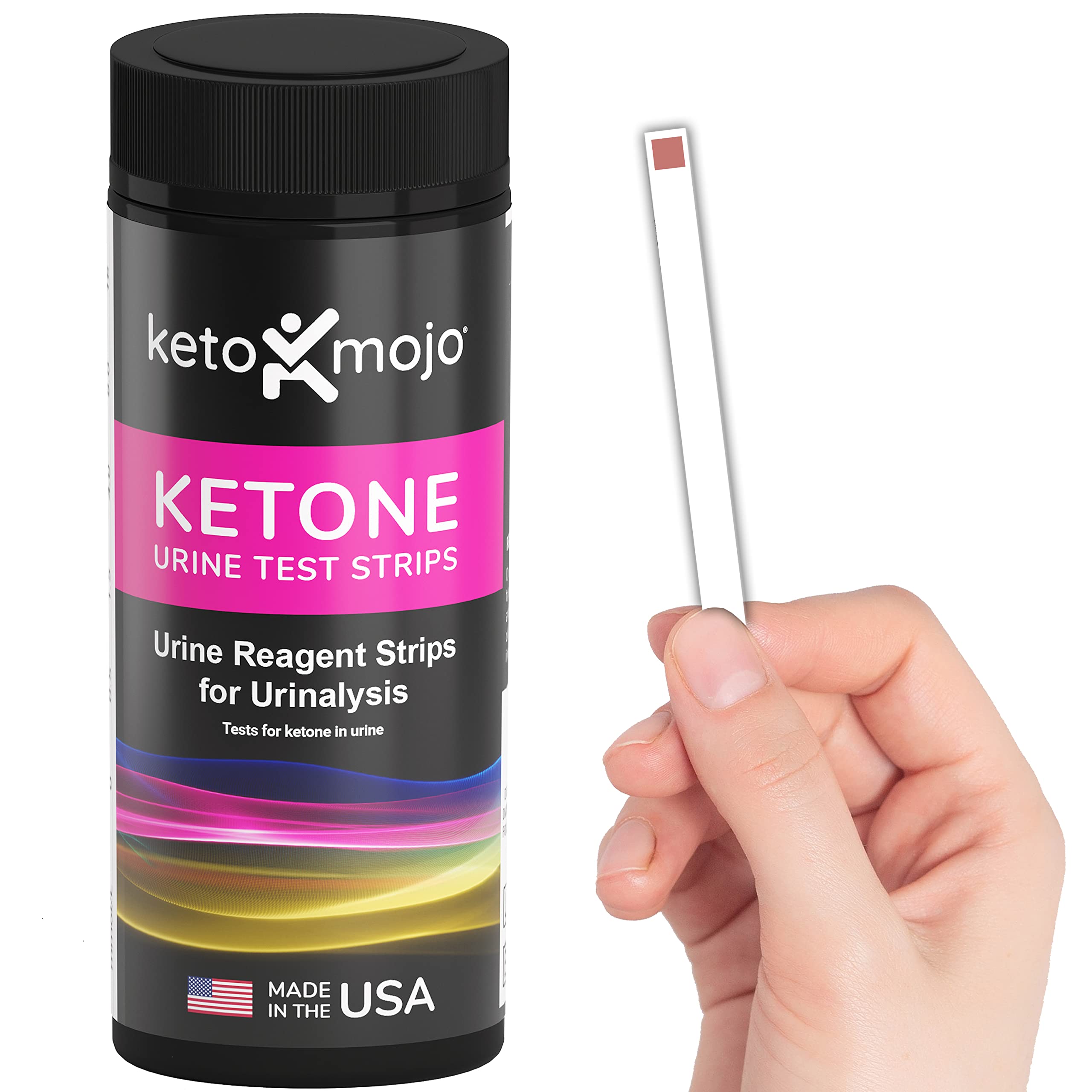 Keto-Mojo travel container keeps strips secure during on the go tests.
