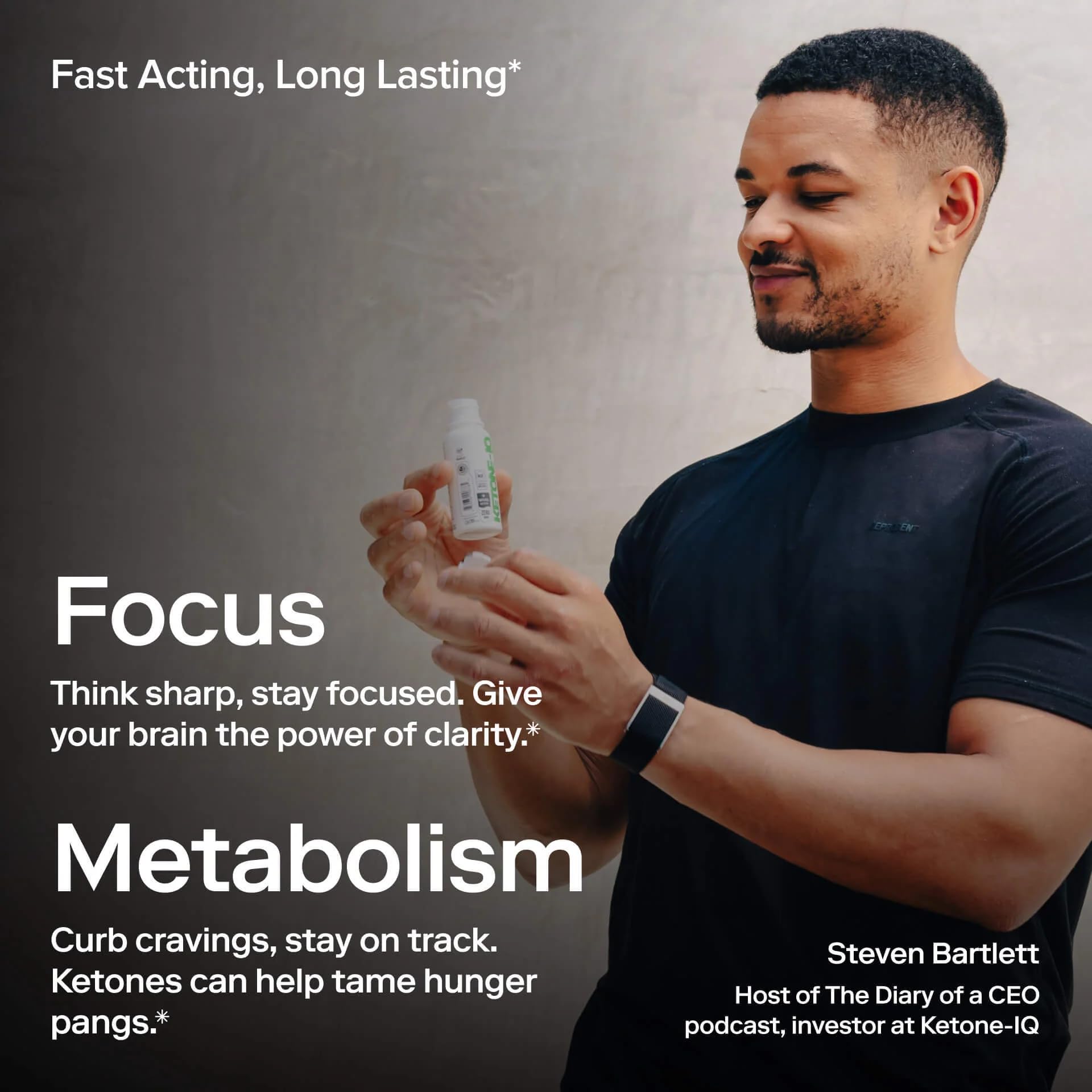 Ketone-IQ No Caffeine Shot being poured into a glass for clean energy.