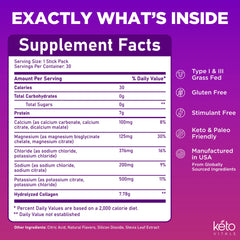Keto Vitals collagen powder dissolving in water for a smooth blend