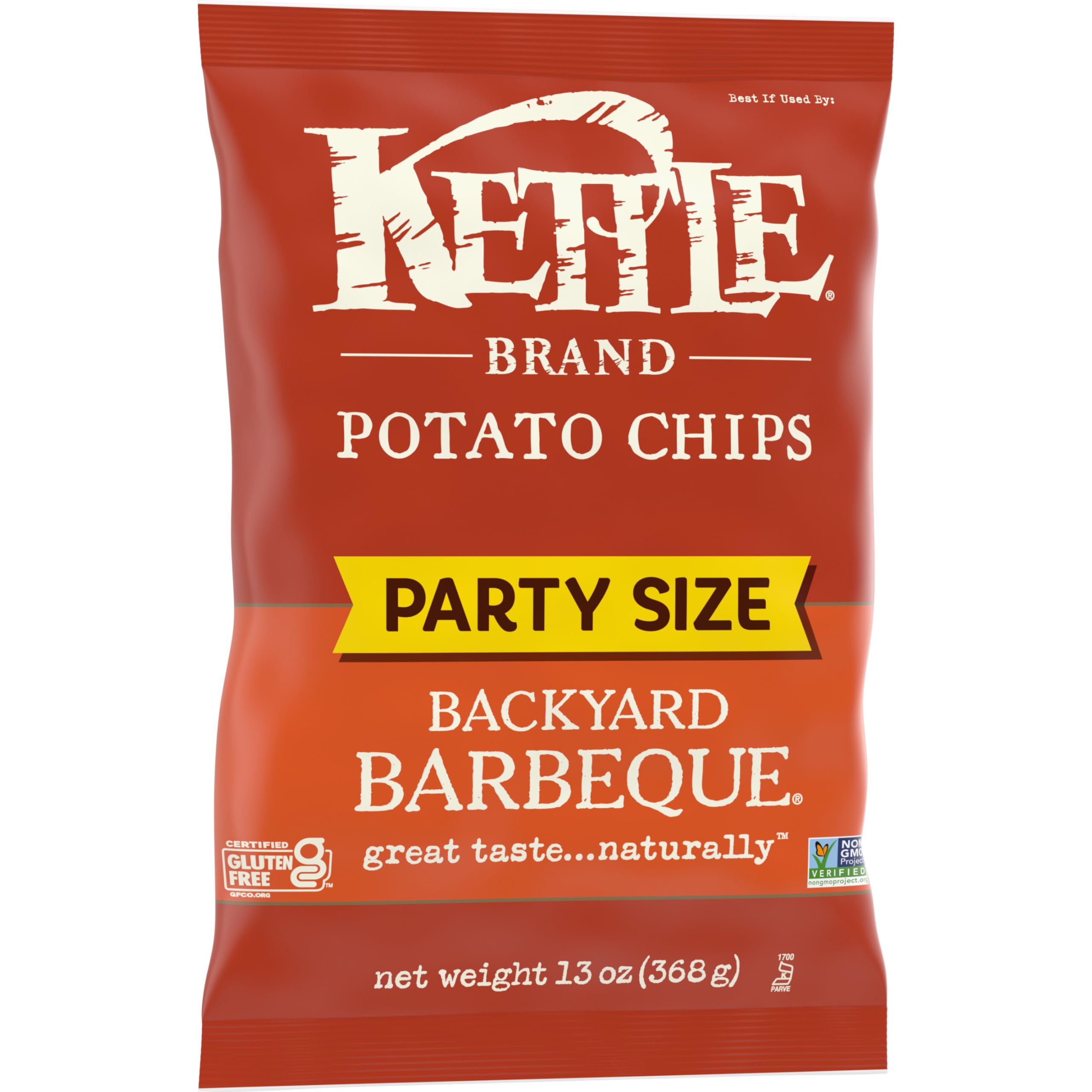 Kettle Brand Backyard Barbeque label focus on authentic flavor