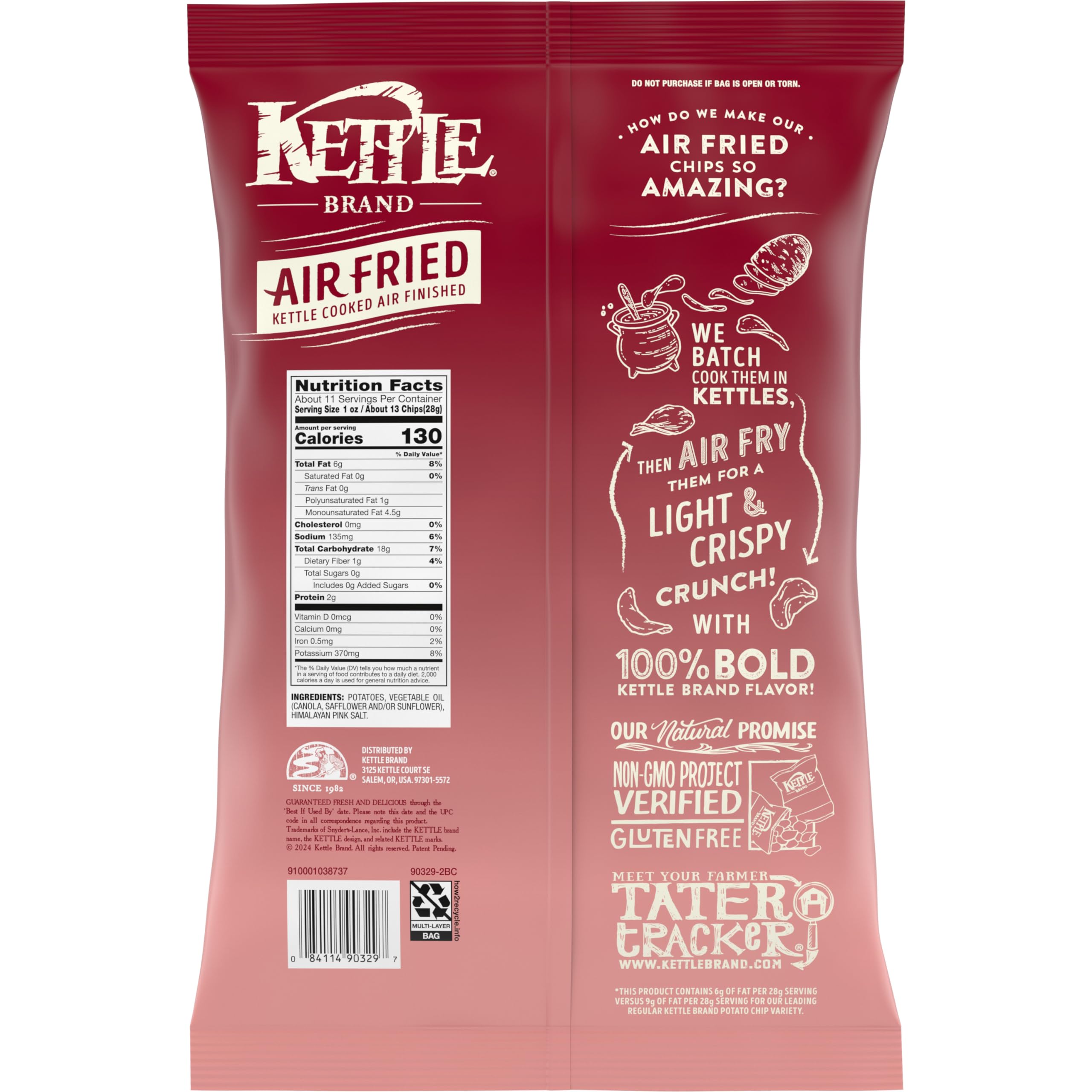Kettle Brand party-size chips bag on table for crowds.