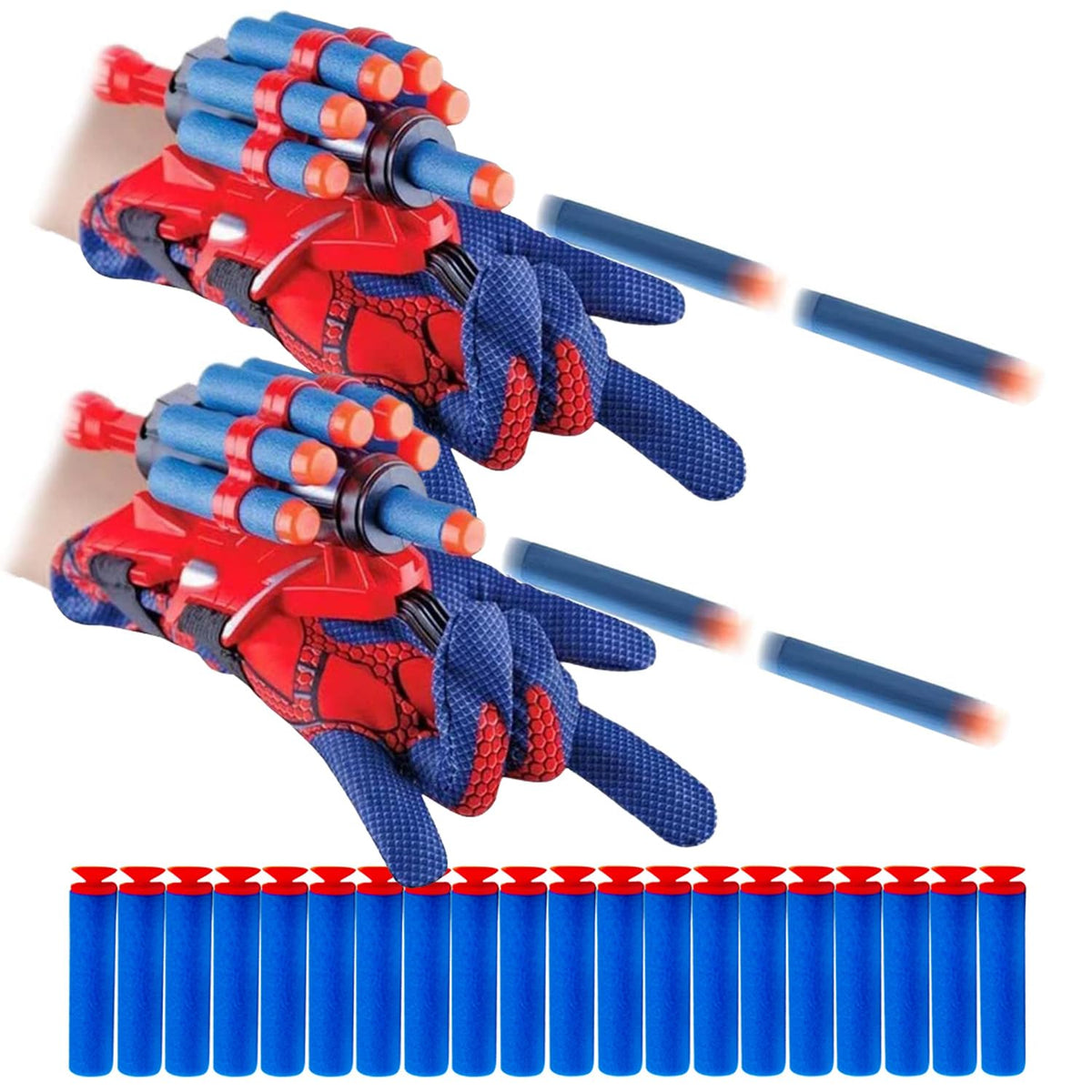 Keumi spider web shooter set held in hand for action-packed pretend play.