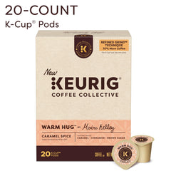 Warm Hug caramel swirl in cup signaling a comforting, flavorful start to the day.