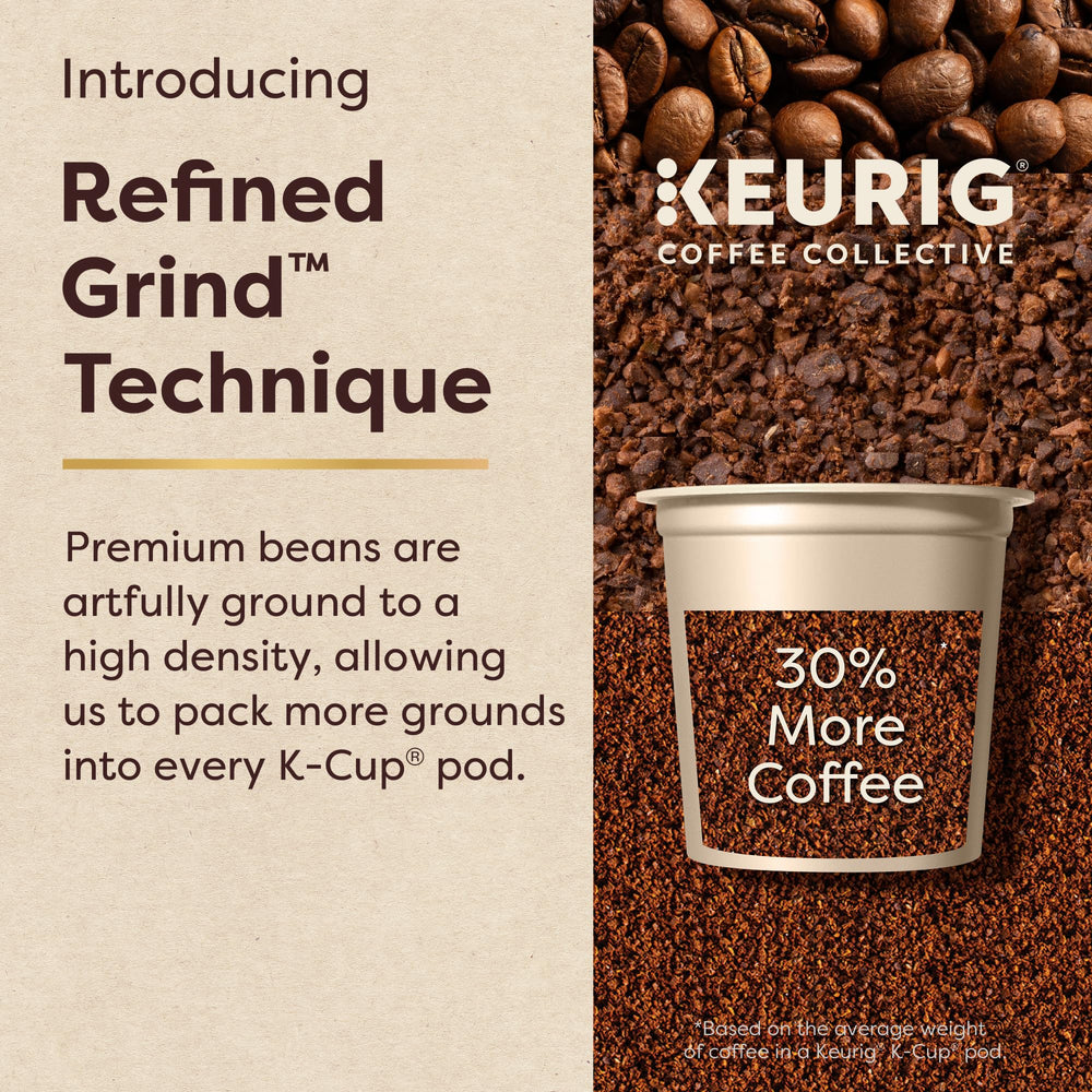 Graphic of high-density grind process in Warm Hug for potentially richer coffee experience.