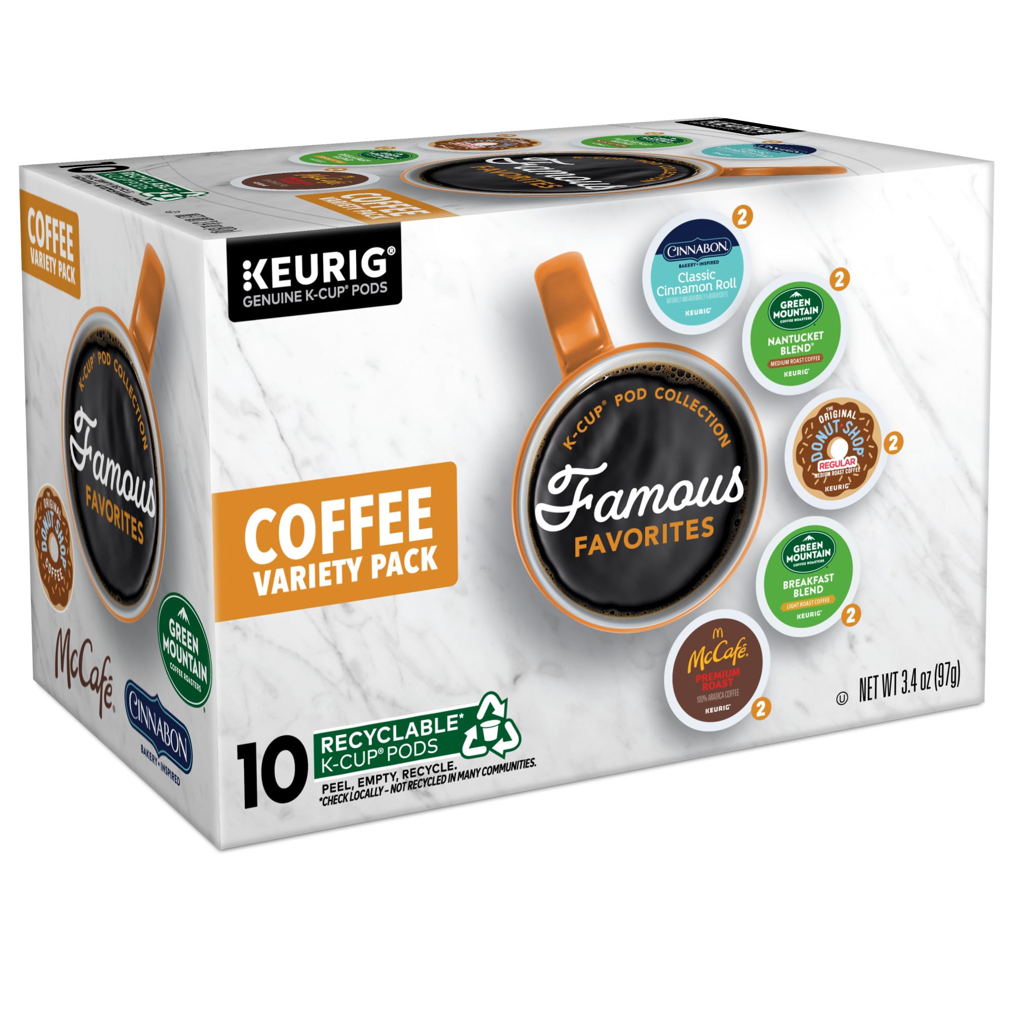 Keurig Famous Favorites daily-use pods ready for quick brew sessions