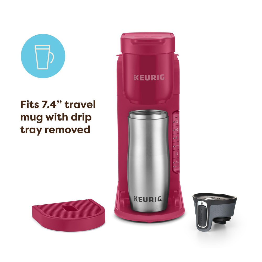 Keurig K-Express 42oz reservoir provides multiple brews before refills.