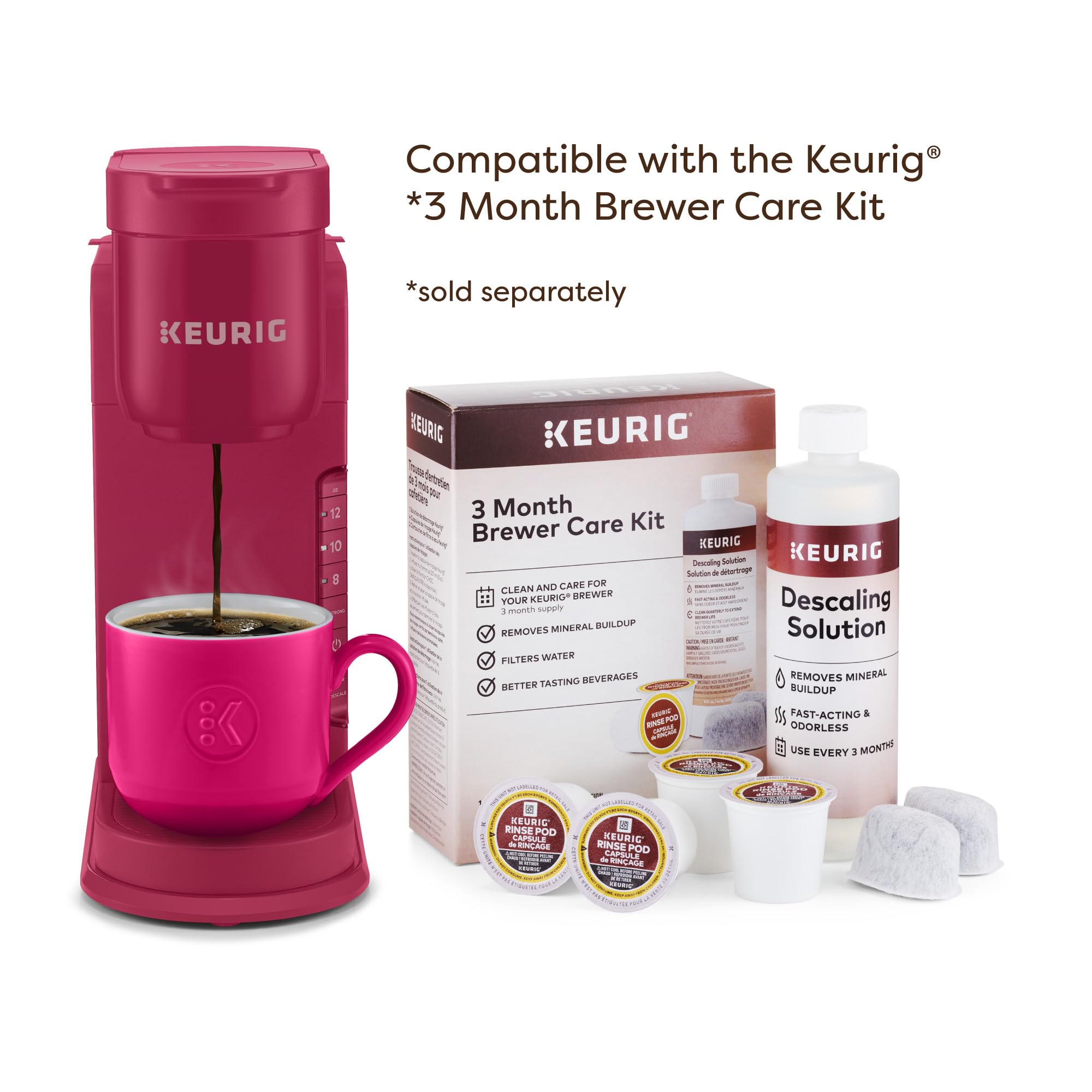 Keurig K-Express travel mug compatibility fits mugs up to 7.4 inches.