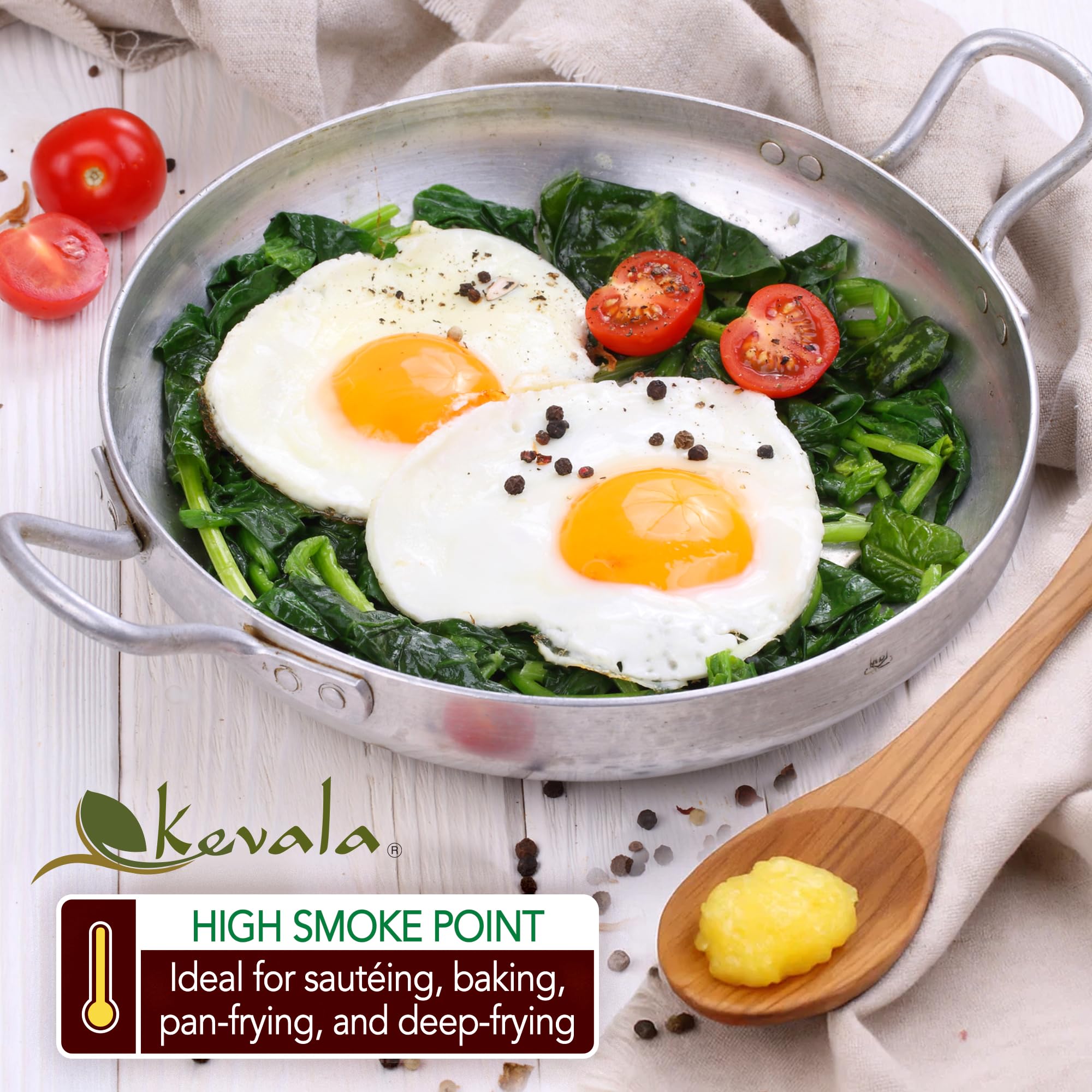 Kevala pantry-packaged ghee ready for versatile cooking