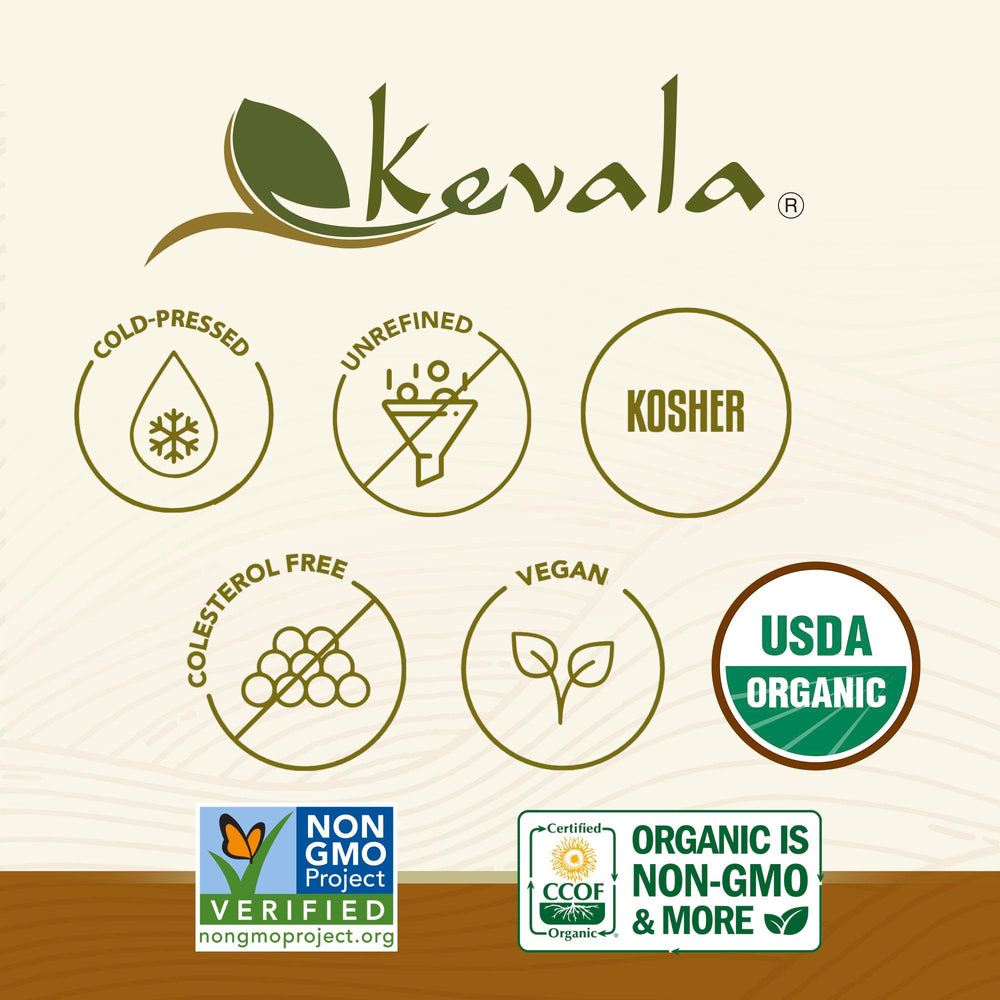 Kevala Organic Toasted Sesame Oil pour shot emphasizes clean, unrefined quality