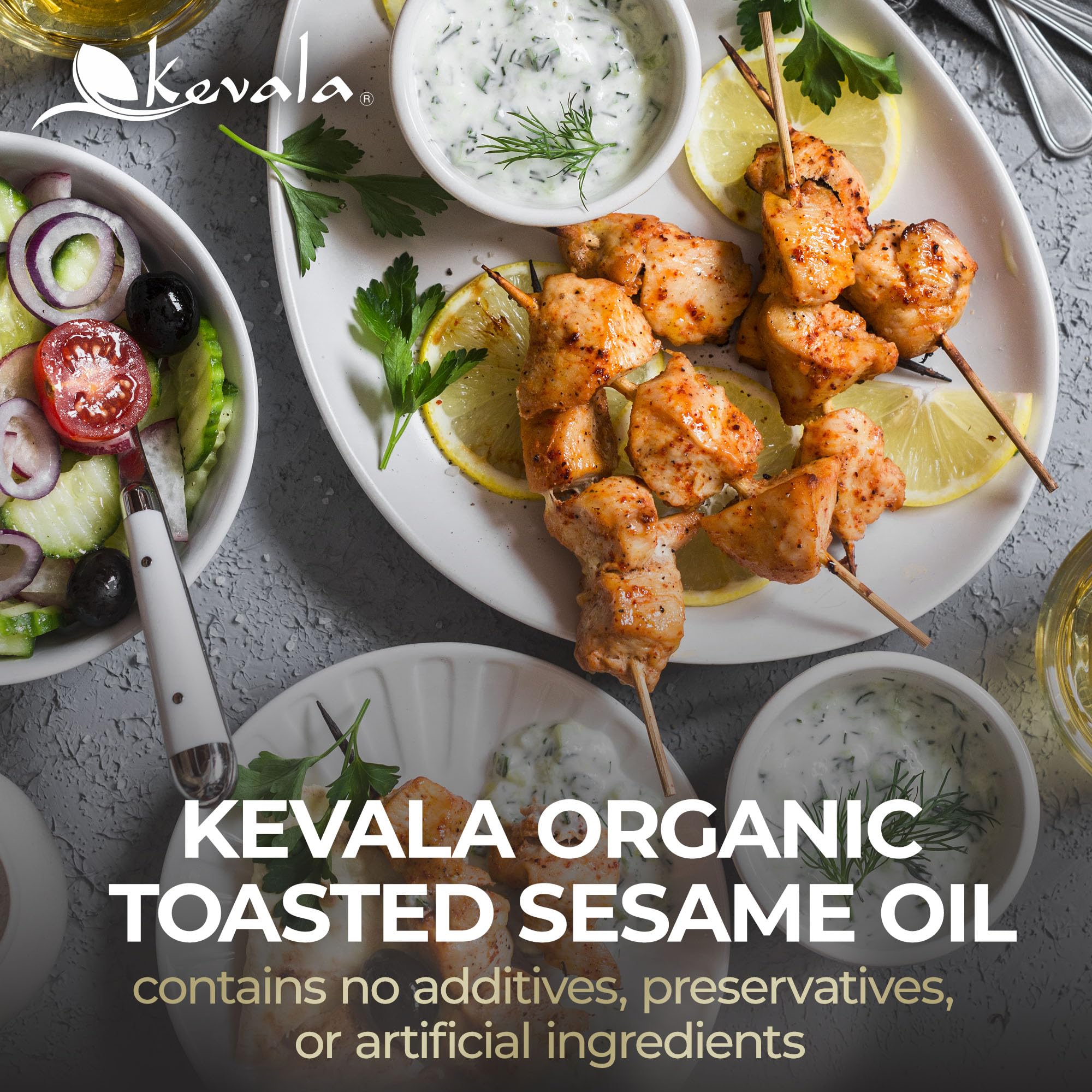 Kevala Organic Toasted Sesame Oil salad dressing usage brings vibrant finishing touches