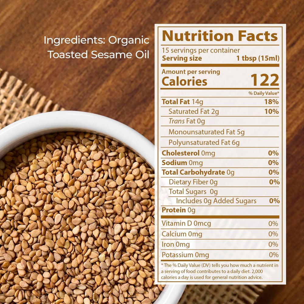 Kevala Organic Toasted Sesame Oil stir-fry scene highlights versatile flavor for meals