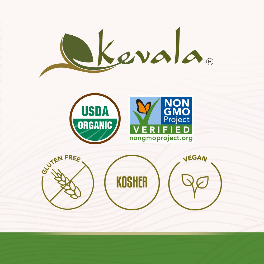 Kevala sesame seeds sprinkled on salad, crackers, and toppings.