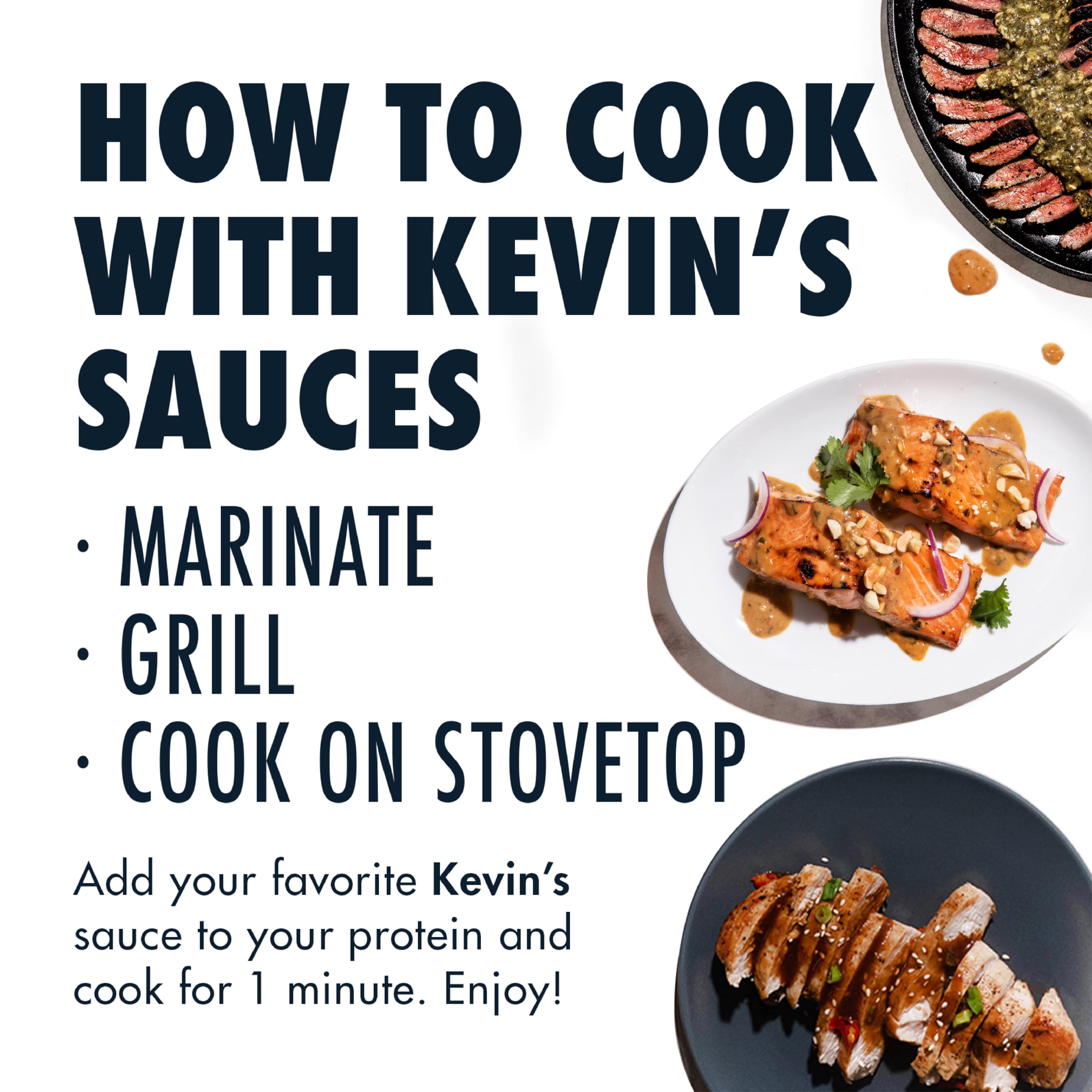 Kevin's Natural Foods variety pack box with three paleo sauces