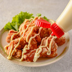 KEWPIE mayonnaise on a burger showing tasty topping option