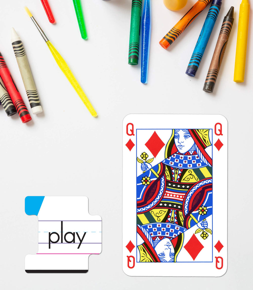 Key Education interlocking cards allow hands-on sentence construction