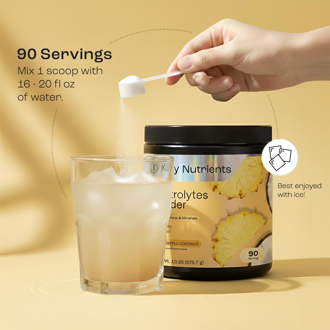 KEY NUTRIENTS 18 vitamins and minerals in hydration powder