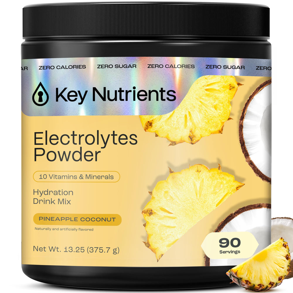 KEY NUTRIENTS multivitamin electrolytes powder tub para hidratación libre de calorías