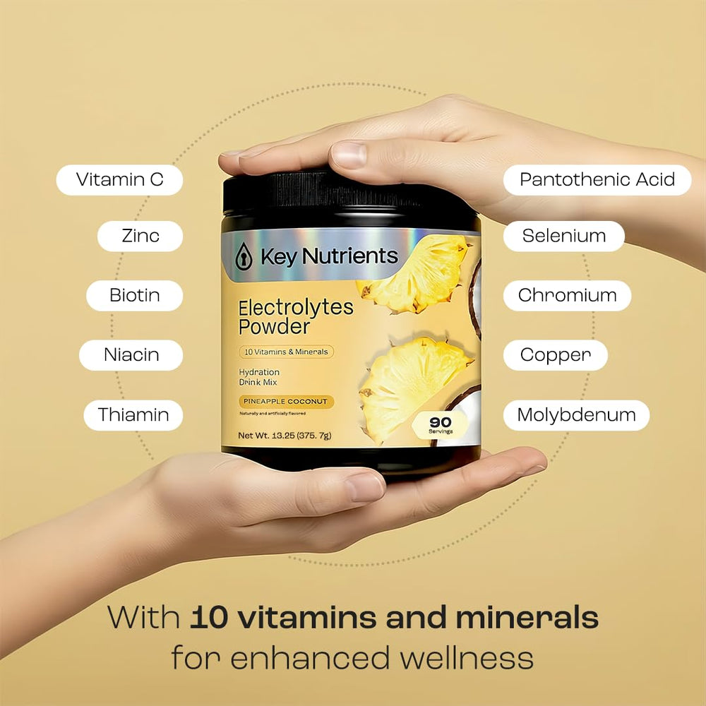 KEY NUTRIENTS six electrolytes with magnesium and calcium for activity