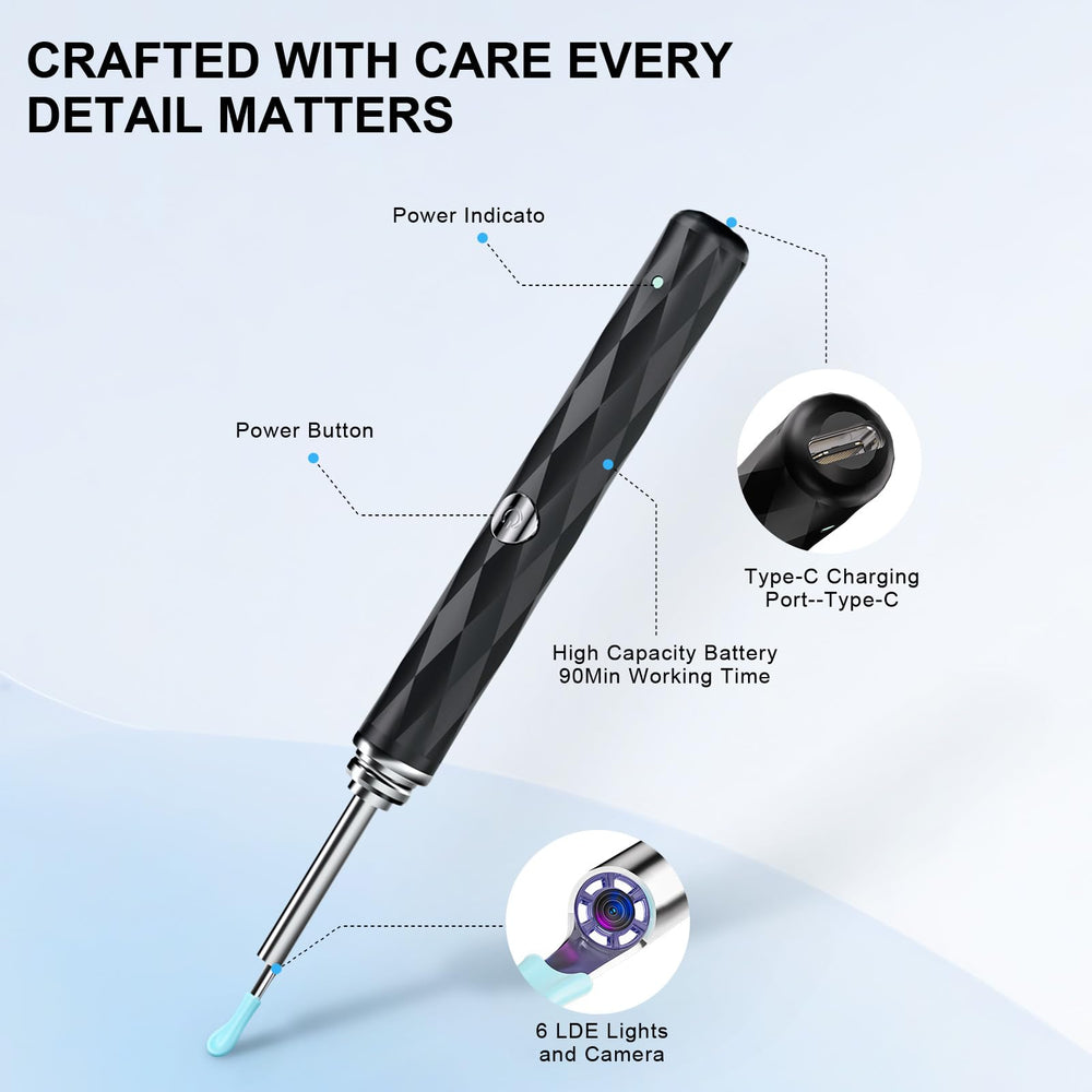 Compact black design fits comfortably in hand and storage.