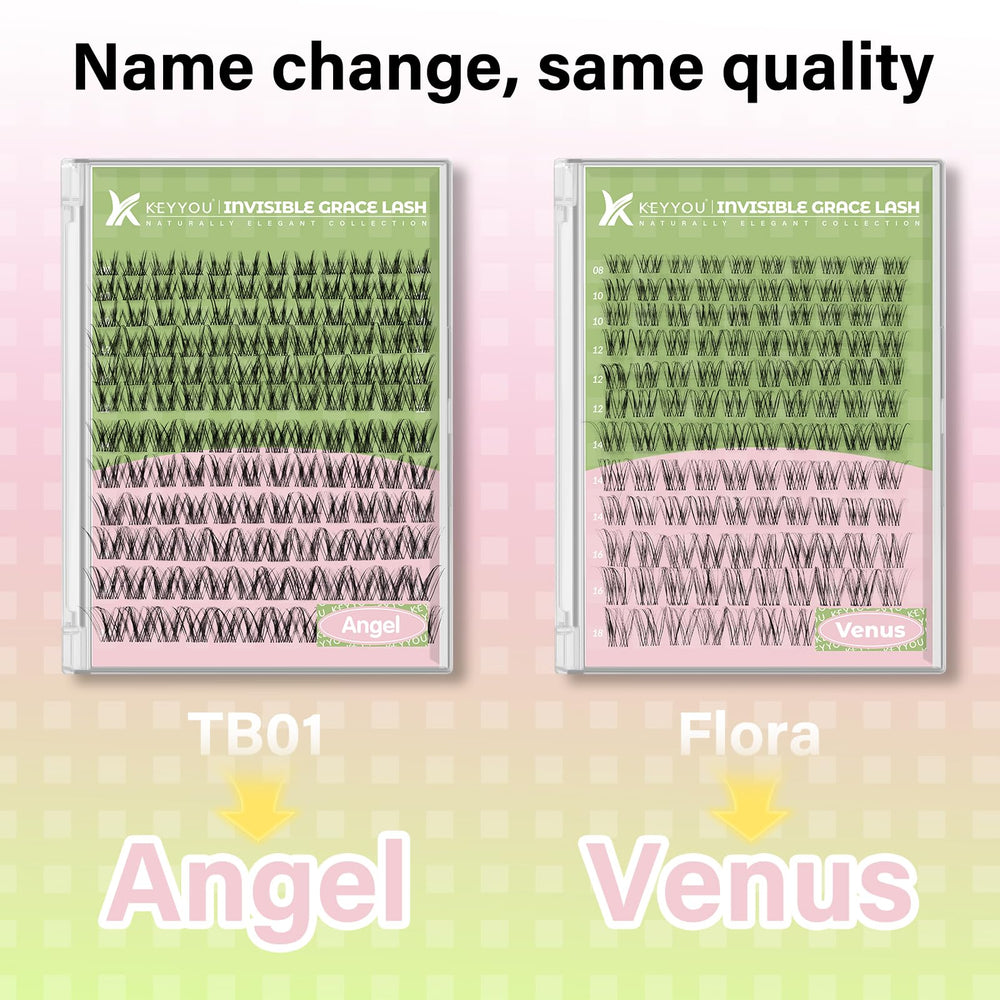 KEYYOU Angel Lash D Curl clusters lift and curl naturally