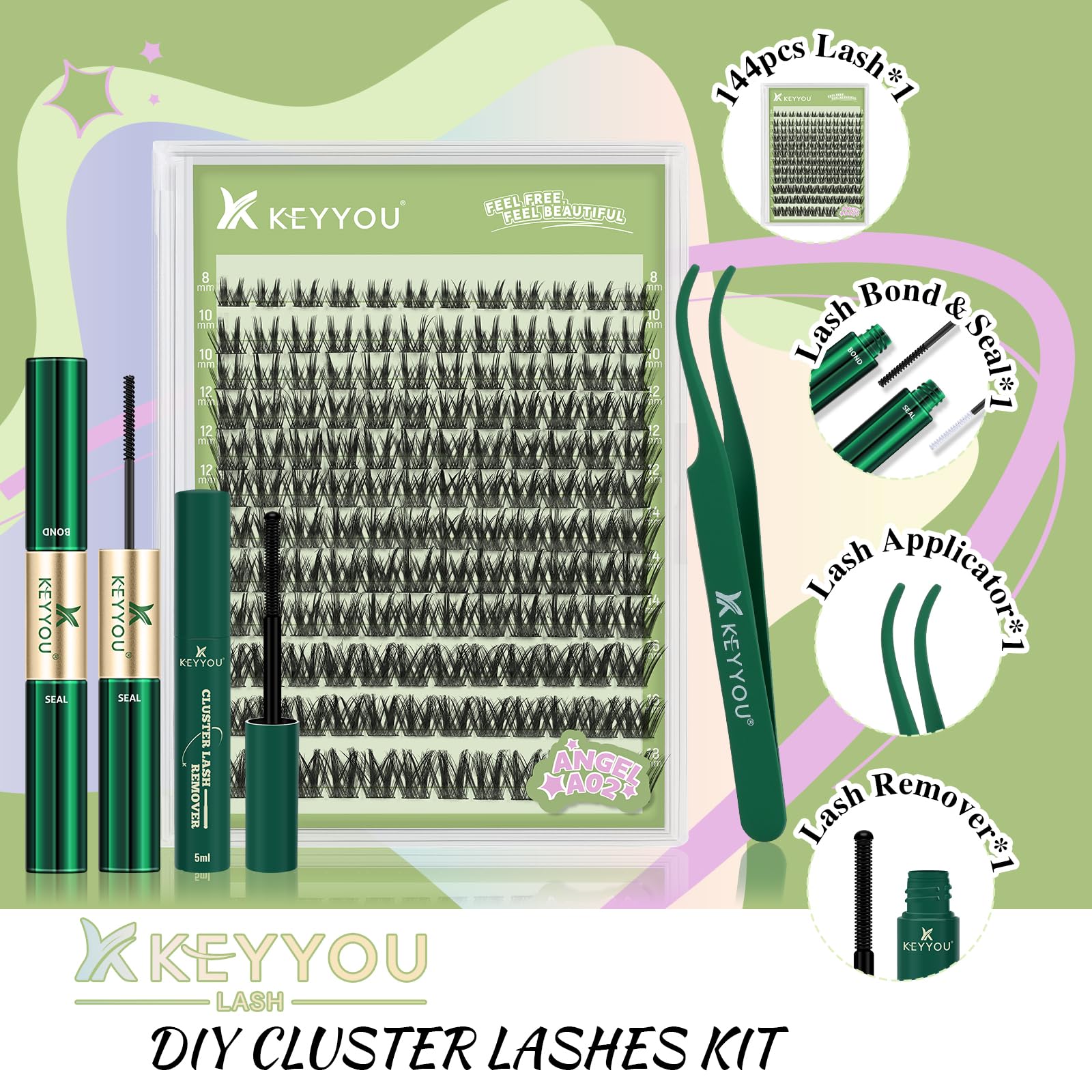 KEYYOU LASH adhesive glue delivers strong, long lasting hold for daily wear