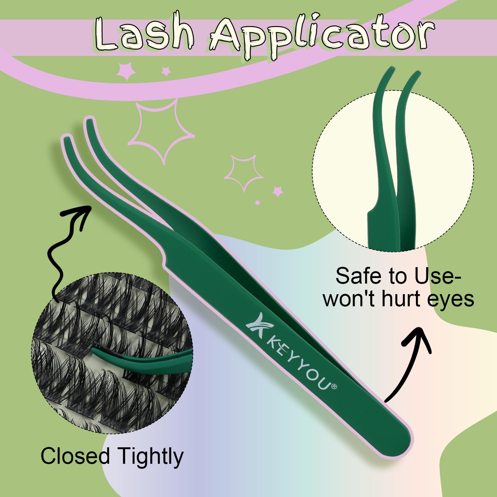 KEYYOU LASH kit works with 144 clusters for multiple uses