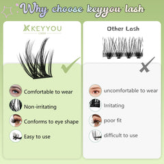 KEYYOU LASH At-home DIY application with Angel lashes