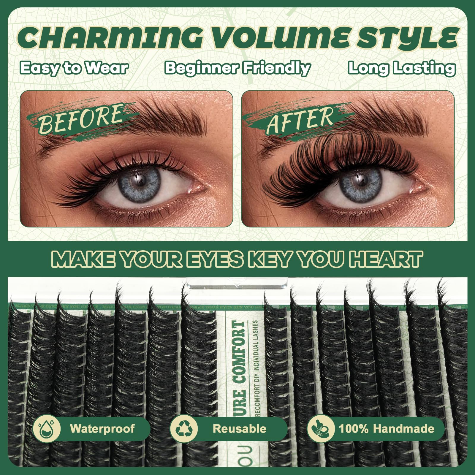 KEYYOU DIY-at-home clusters enable varied looks with different lengths.